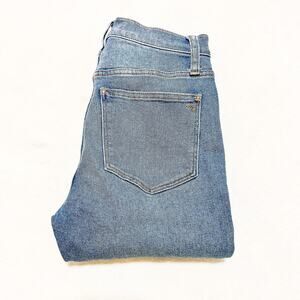 Madewell 10" High-Rise Skinny Jean Vintage Wash Denim Raw Hem Size 24 NC315